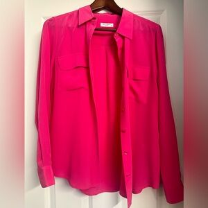 Equipment Pink Button Up Size Small
